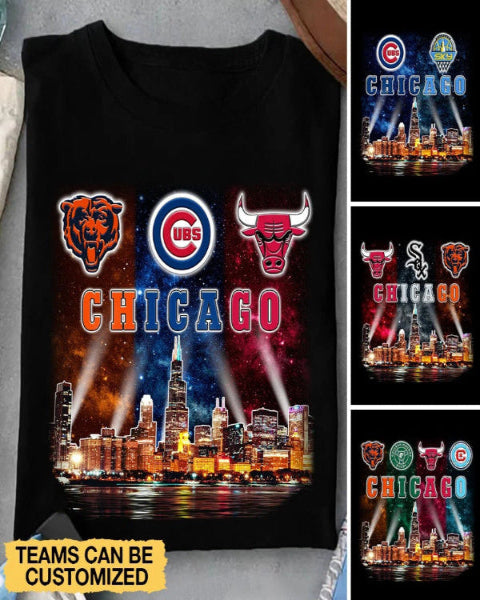 My Teams Chicago Skyline Shirt - Customized Shirt